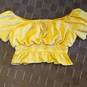 Gold crop top